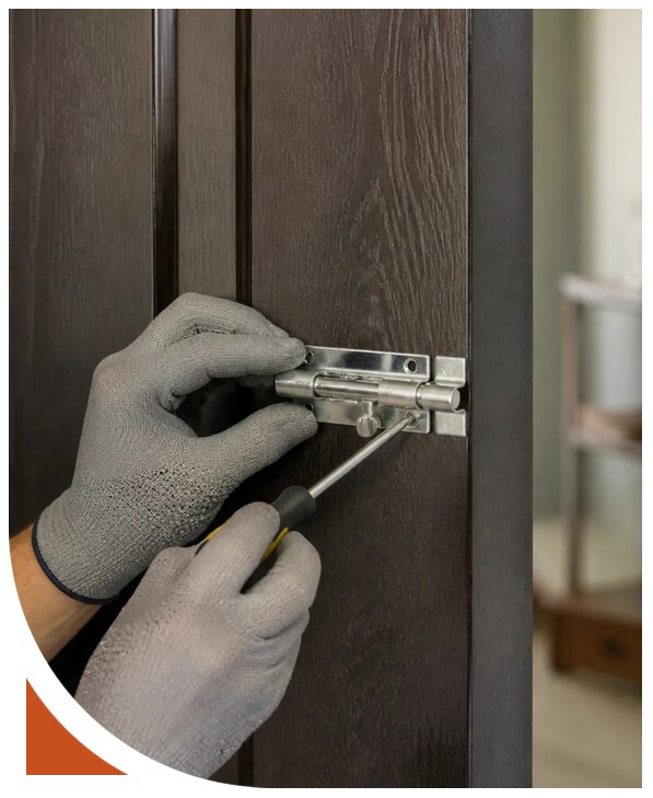 Установка дверной задвижки в Североуральске от 1545 р. | Разлок-Сву